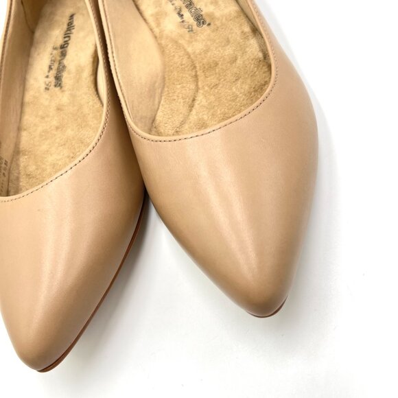 Walking Cradles Size 8.5 Nude Tan Beige Leather Comfort Ballet Flats Shoes - Picture 5 of 14